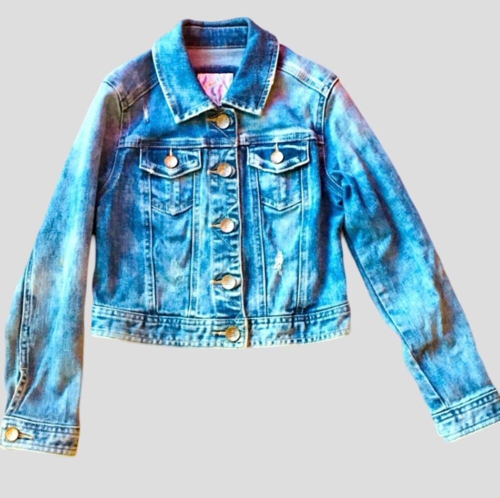 Justice Distressed Denim Jacket